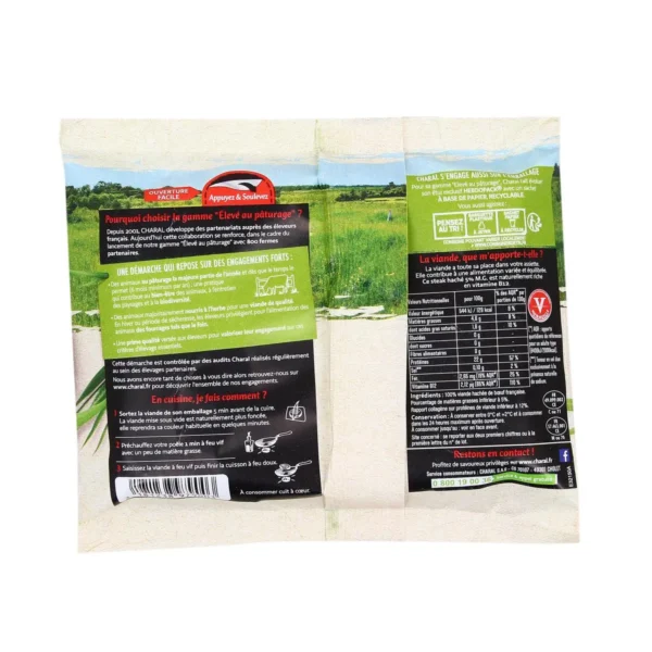 Steak haché pur bœuf Élevé au pâturage 5% MG façon bouchère